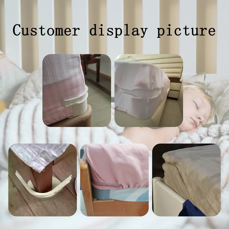 JiaYouLC 4PCS Heavy Duty Bed Sheet Holders with Lock Strips