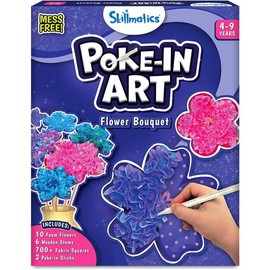 Skillmatics Art & Craft Activity - Poke-in Art Flower Bouquet, Mess-Free Art for Kids, Craft Kits, DIY Activity, Gifts for Girls & Boys Ages 4, 5, 6, 7, 8, 9