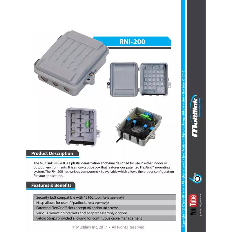 Multilink RNI-200 Demarcation Enclosure