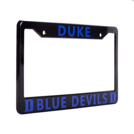 EliteAuto3K Duke Blue Devils License Plate Frame Cover – Black – 12.25” x 6.25” - Slim Design for Fans & Supporters