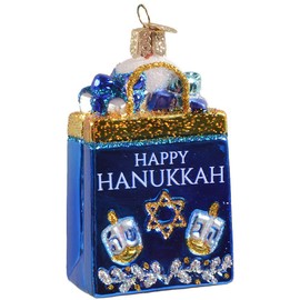 Old World Christmas Ornaments Happy Hanukkah Glass Blown Ornaments for Christmas Tree