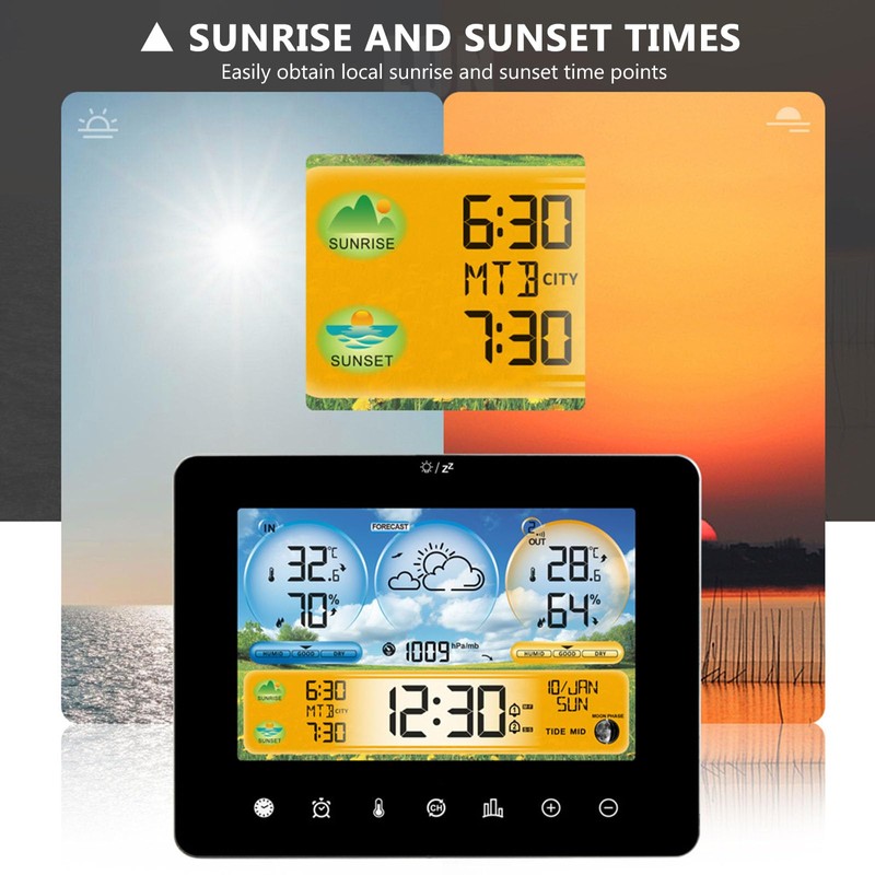 Wireless Weather Station with Outdoor Sensor, Weather Stations Indoor and