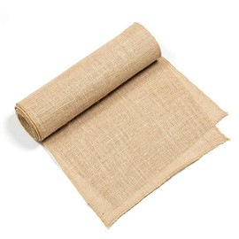 SHTGOI Jute Table Runner 30 x 140 cm Jute Ribbon Vintage Hessian Table Runner Jute Fabric Table Runner Table Decoration Linen Jute Runner for Wedding Farmhouse Party Communion Rustic Table Decor