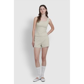JAJU [JAJU/자주] 여 코튼 포인텔 인밴드 슬립 하의_카키그레이 [JAJU] Women's Cotton Pointele In-Band Slip Pants_Khaki Gray