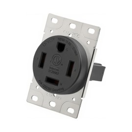GELRHONR Nema 14-60R Flush Mounting Receptacle, 60 Amp 125V 250V Power Outlet, for Generator, Welders, Plasma Cutters and More, 3 Pole 4 Wire, Grouded (NEMA 14-60R)