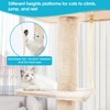Cat Tree 5-Tier Floor to Ceiling Cat Tower with Cozy