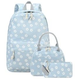 Bluboon School Backpack Teens Girls Boys Kids School Book Bags with Lunch Box Pencil Bag