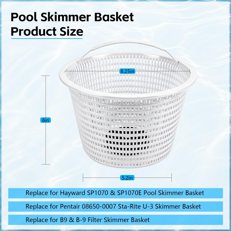 WENTIYA 8" Pool Skimmer Basket for Inground Pools SP1070