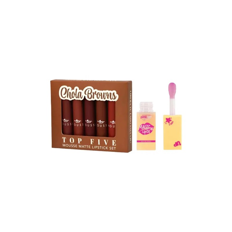 Chola Browns Italia Deluxe Matte 1 Magic Pinkup Labial Kit