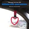 2PCS Tsurikawa Rings Heart-Shaped Car Hand Strap, Rear Bumper Warning