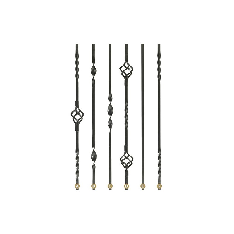 Wrought Iron Stair Spindles - Different Designs Available (Plain)