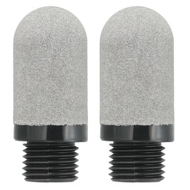 PATIKIL Plastic Pneumatic Air Muffler G 1/4 2Pcs Air Line Compressor Exhaust Fitting Solenoid Valve Silence Baffle Pneumatic Mufflers for Cylinders Oil Tanks Air Tools, Grey