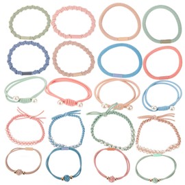 Gatuida 20pcs Pearl Elastic Hair Ties Soft Stretchy Scrunchies Hair Rings for Women Ponytail Holders for Parties and Daily Wear
