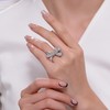Hsitgexf Bow Rings Infinity Wedding Bands Rings for Women Baguette