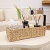 HOMESTEAD 2-Pack Rectangular Seagrass Storage Baskets with Built-In Handles, Handwoven