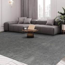 Srugn Washable Rugs 8x10 Area Rugs for Living Room,Bedroom and Dining Room- Large Ultra Soft Faux Wool Retro Carpets,Non Slip&Non-Shedding Low Pile Vintage Print Rug for Home Office- Galaxy Grey