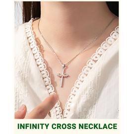 UPROMI Baptism Gifts for Girl Women, Baptism Decorations Card Favors for Girls, Christening Religious Catholic Necklace