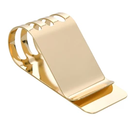 Lindenle Money Clip Spring Steel Cash Clips Large Capacity Minimalist Front Pocket Wallet (Large Size 18K Gold)