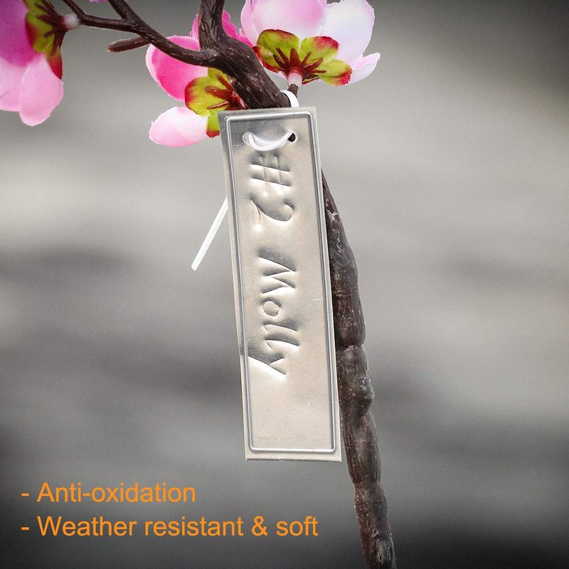 Coolrunner Plant Labels, Aluminum Plant Tags with 6 Inch Wires