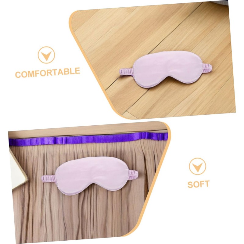 Mikinona Faux Silk Sleep Mask Set with Adjustable Strap Blackout