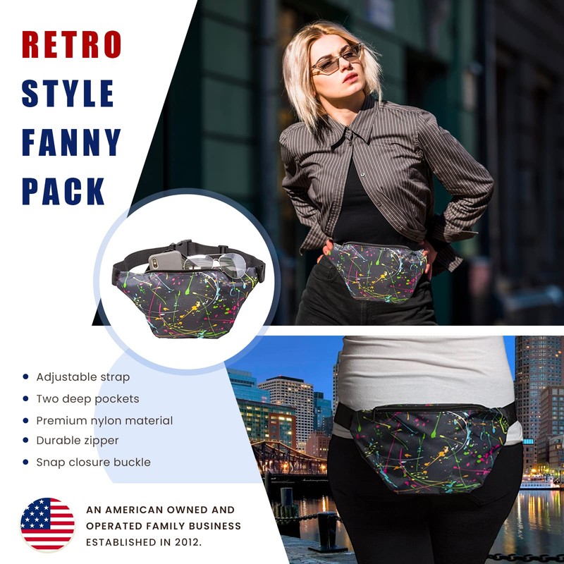 Funny Guy Mugs Fanny Pack, Paint Splatter, One Size