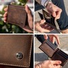 TRUSADOR Savona Full Grain Leather Mens Bifold Wallet RFID Blocking