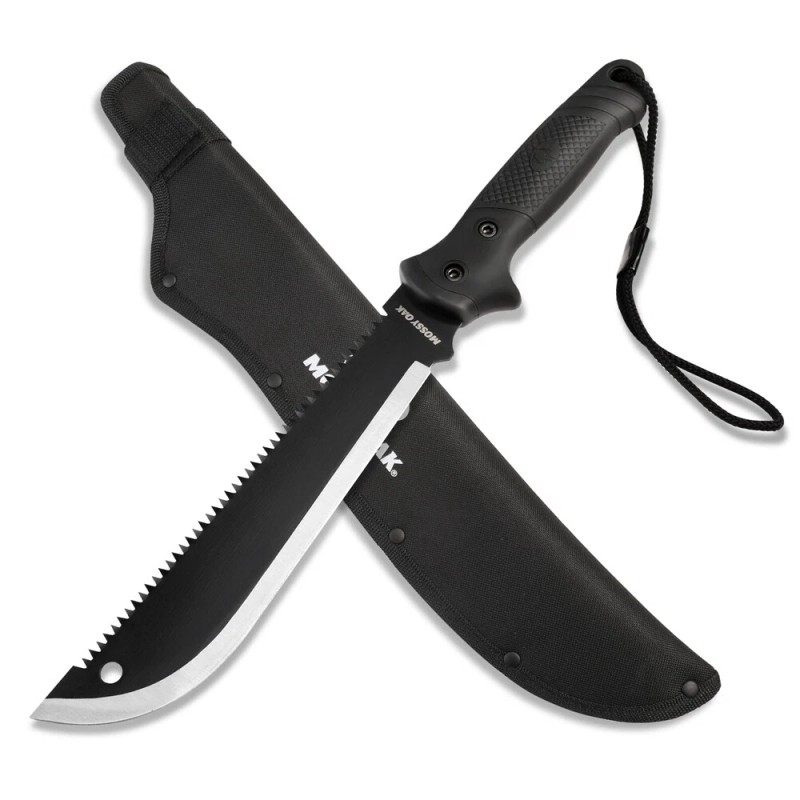 MOSSY OAK 19-inch Machete Saw Sharp Blade Machete Ergonomic No-Slip