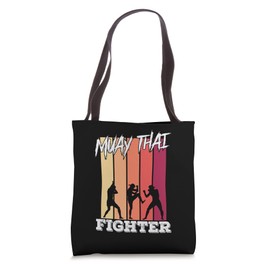 Muay Thai Fighter Kick Boxing Sport Tote Bag
