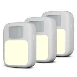 LUTW Motion Sensor Light, Indoor LED Night Light, Outlet (2025 Release), 10 Levels of Dimming, 4 Modes of Lighting Time, Equipped with Light and Dark Sensor, Energy Saving, Foldable Plug, Auto On, Off