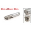 sourcingmap 20mmx20mmx104mm 4 Flutes HSS-AL End Mill Milling Cutter Tool