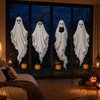 Extra Large Halloween Window Clings, Ghost Witch Hat Pumpkin Decals