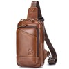 DOOMUS Men's Shoulder Bag, Crossbody Bag, Genuine Leather, Waterproof, Large
