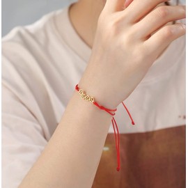 UNIFT Paw Print Layered Bracelet For Girls Women Stainless Steel Hollow Out Cat Paw Print Strings Bracelet Cute Charm Adjustable Double Rope Bracelet Jewelry Cat Lover Gifts (gold, Stainless Steel)