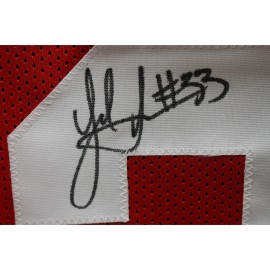 Jack Sawyer Autographed College Style XL Red Jersey Beckett Witness 50080