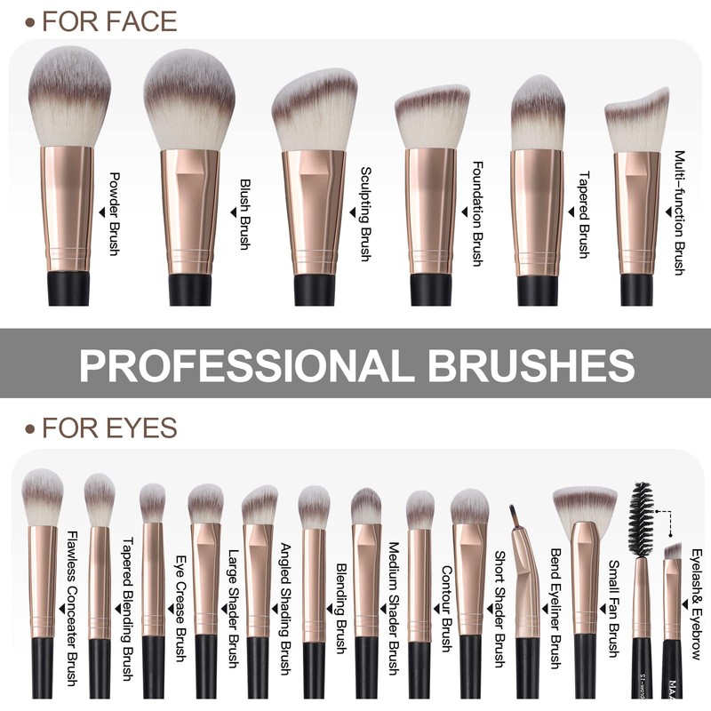 MAANGE Brush Set Makeup Professional Makeup Brush Set 18 Pieces