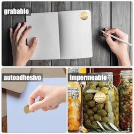 300 Uds Pegatinas Redondas para Rascar, Etiquetas Adhesivas para Rascar Etiquetas Circulares Adhesivas para Navideños Redondas para Bodas, Fiestas, Revelaciones de Género y Etiquetas DIY (2)