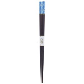 Ishida Chopsticks Made in Japan Acrea Kiriko Wooden (Natural Wood) Lacquer Painted Blue 9.3 inches (23.5 cm)