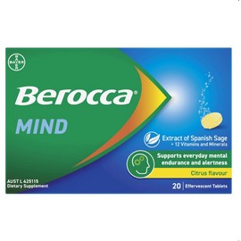 Berocca Mind Citrus 20 Effervescent Tablets (Expiry 07/2026)