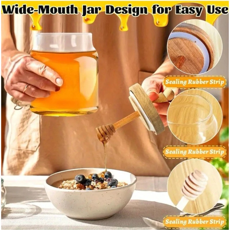 ZZBee 100% Forest Preserve Wild Flowers Natural Raw Honey Glass