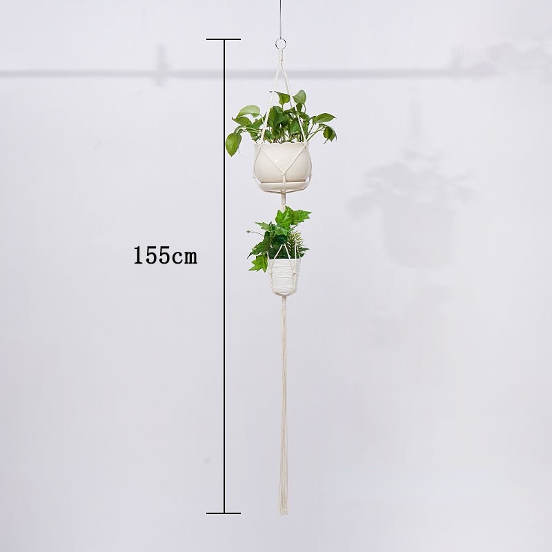 WeedGuard Outdoor Plant Hanger Macrame – Handcrafted Knotted Lifting Rope