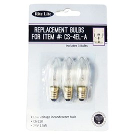 REPLACEMENT BULBS FOR CS-4-EL-A, SET OF 3 CARDED