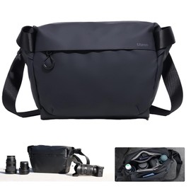 ULANZI - Bolsa de hombro versátil para cámara, fotografía, viajes, mensajero, portátil, accesorios de viaje, elegante, bandolera DSLR compatible con Sony Canon, etc., color negro