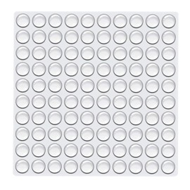Bimeon® 100PCS Clear Rubber Feet, Small Self Adhesive Pads, Sticky Rubber Dots, Non-Slip Cabinet Stoppers, Furniture Buffers — Hemispherical Silicone Pads for Door Furniture
