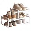 Yagizaai Expandable 1-Tier Metal Shoe Rack (H:7"), Adjustable Width 14.9"-23.6",