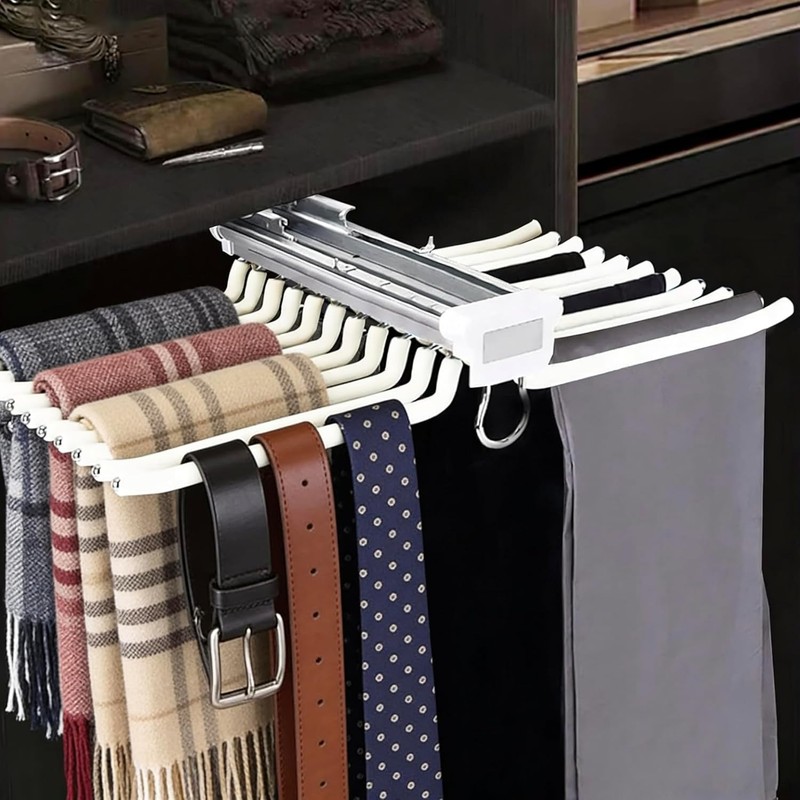 22 Arms Steel Slide Out Pants Rack Closet Pants Hanger