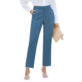 GRAPENT Going Out Pants for Women Pantalones De Mujer Women's Work Pants Womens Trousers High Waisted Summer Pants Women Trouser Pants Womans Pants Color Bluesteel Size M Medium Size 8 Size 10
