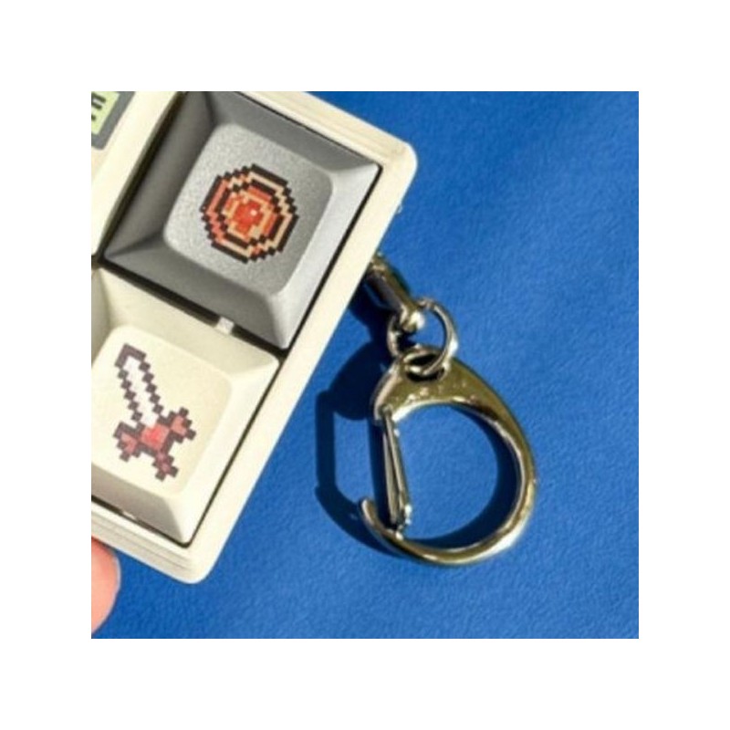 Retro game machine design pixel keyring retro emotional miniature bag