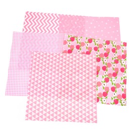 Gadpiparty 5Pcs Colored Patchwork Fabric Durable DIY Quilting Cloth for Crafting Home Decor Bags and Doll Clothes Cotton Fabric for Creative Projects
