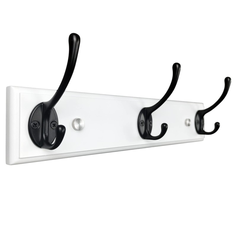 mapeoes 2 Pack Wood Coat Rack Wall Mount with 3