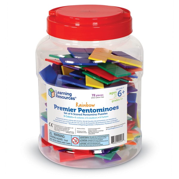 ラーニング リソーシズ(Learning Resources) 知恵の板 レインボー ペントミノ Rainbow Premier Pentominoes LER0286-6